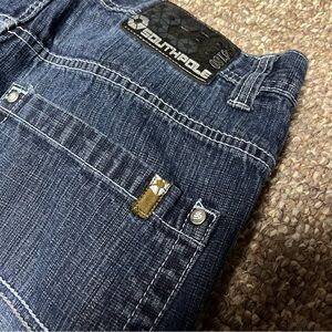 Y2K Baggy South Pole Skater JNCO Style Brown Tab Skater x Grunge Jeans - Mens 36